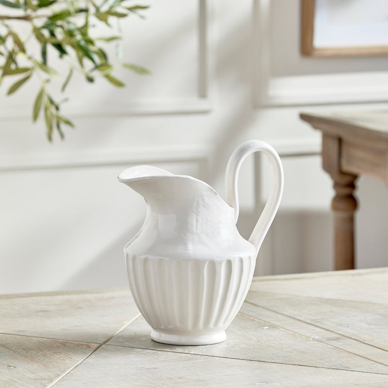 NAPA Home & Garden, CASCINA DECORATIVE PITCHER SMALL,N3MG33WH