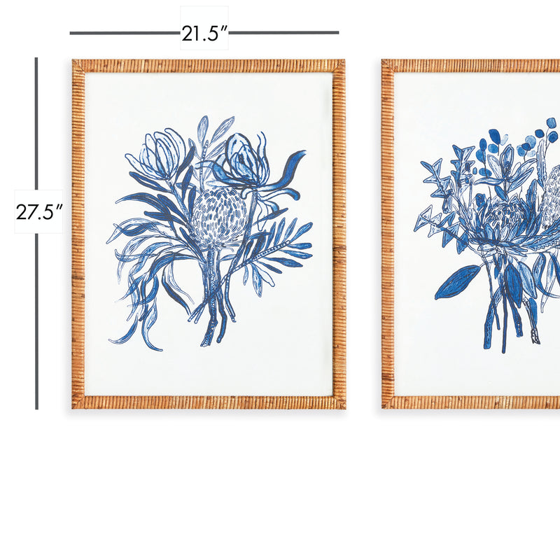 NAPA Home & Garden, BANKSIA BOUQUET PRINTS, SET OF 2,N3NH25