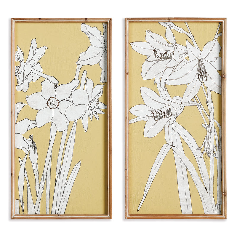 NAPA Home & Garden, FLOWERING AMARYLLIS PRINTS, SET OF 2,N3NH31