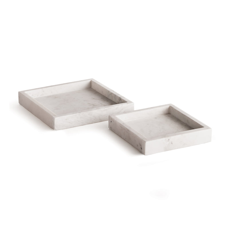 NAPA Home & Garden, AMANI SQUARE MARBLE TRAYS SMALL, SET OF 2,N4ES06