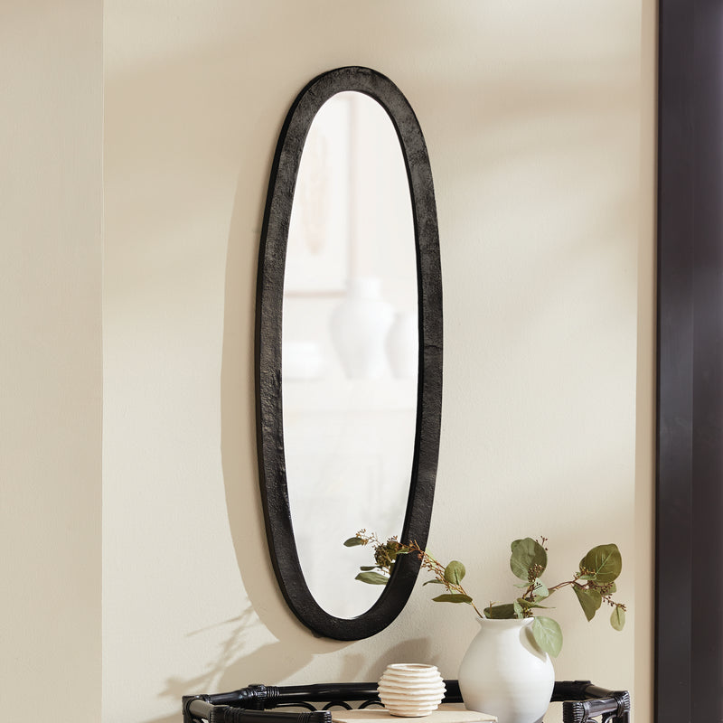 NAPA Home & Garden, LAMELLE OVAL MIRROR,N4ML400BK