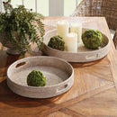 NAPA Home & Garden, BURMA RATTAN ROUND OTTOMAN TRAYS, SET OF 2
