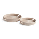 NAPA Home & Garden, BURMA RATTAN ROUND OTTOMAN TRAYS, SET OF 2