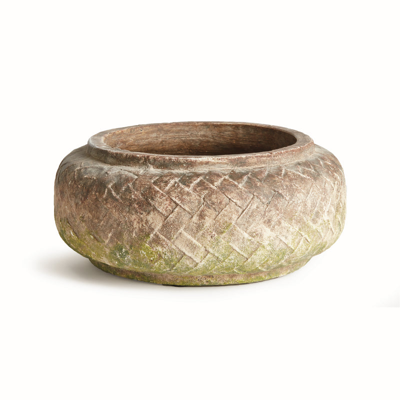 NAPA Home & Garden, WEATHERED GARDEN LOW BOWL LARGE,N5DG39