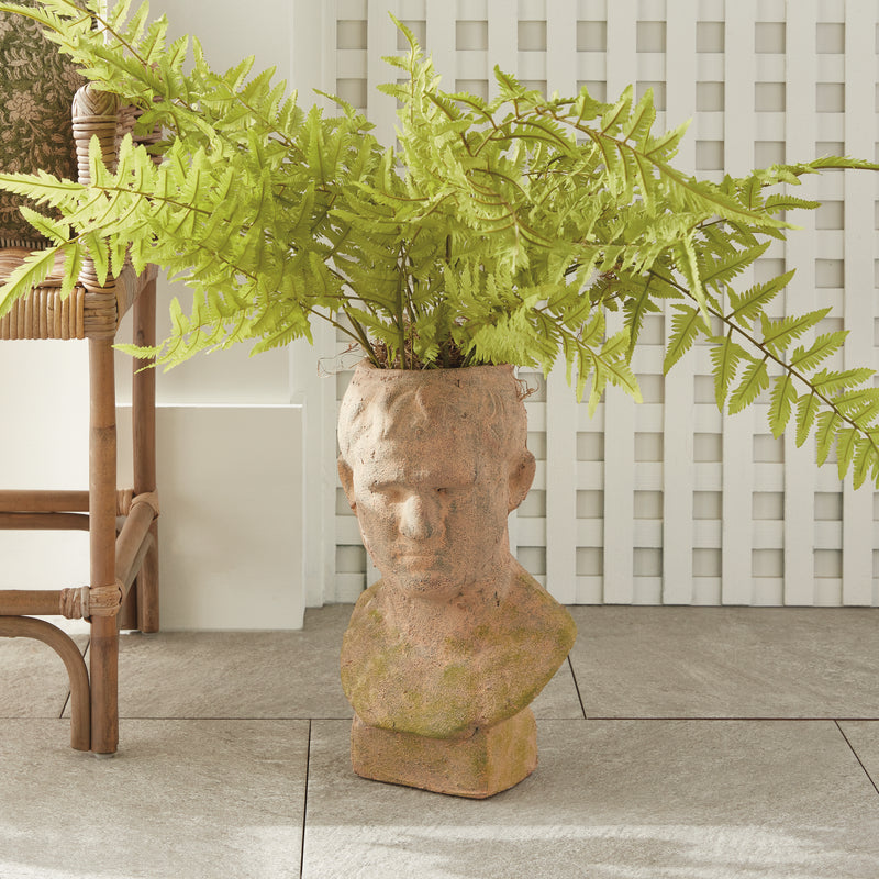 NAPA Home & Garden, WEATHERED GARDEN MALE BUST PLANTER,N5DJ75