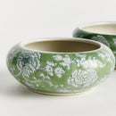 IMPERIAL LOTUS LOW POTS, SET OF 2