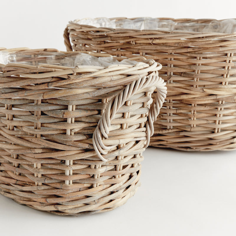 NAPA Home & Garden, NORMANDY OVAL BASKET PLANTERS, SET OF 2,N5RT17