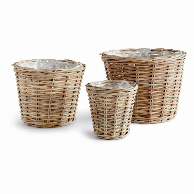 NAPA Home & Garden, NORMANDY TAPERED BASKET PLANTERS, SET OF 3,N5RT18