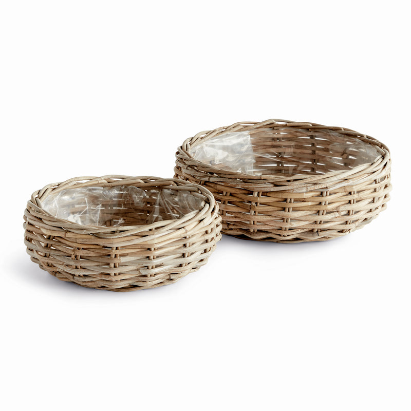 NAPA Home & Garden, NORMANDY LOW BASKET PLANTERS, SET OF 2,N5RT19