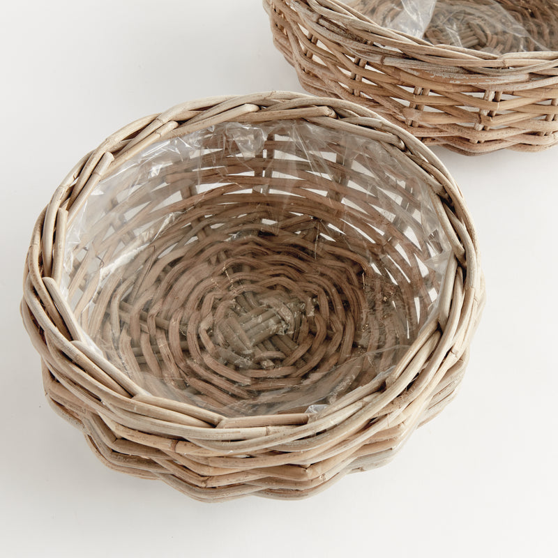 NAPA Home & Garden, NORMANDY LOW BASKET PLANTERS, SET OF 2,N5RT19