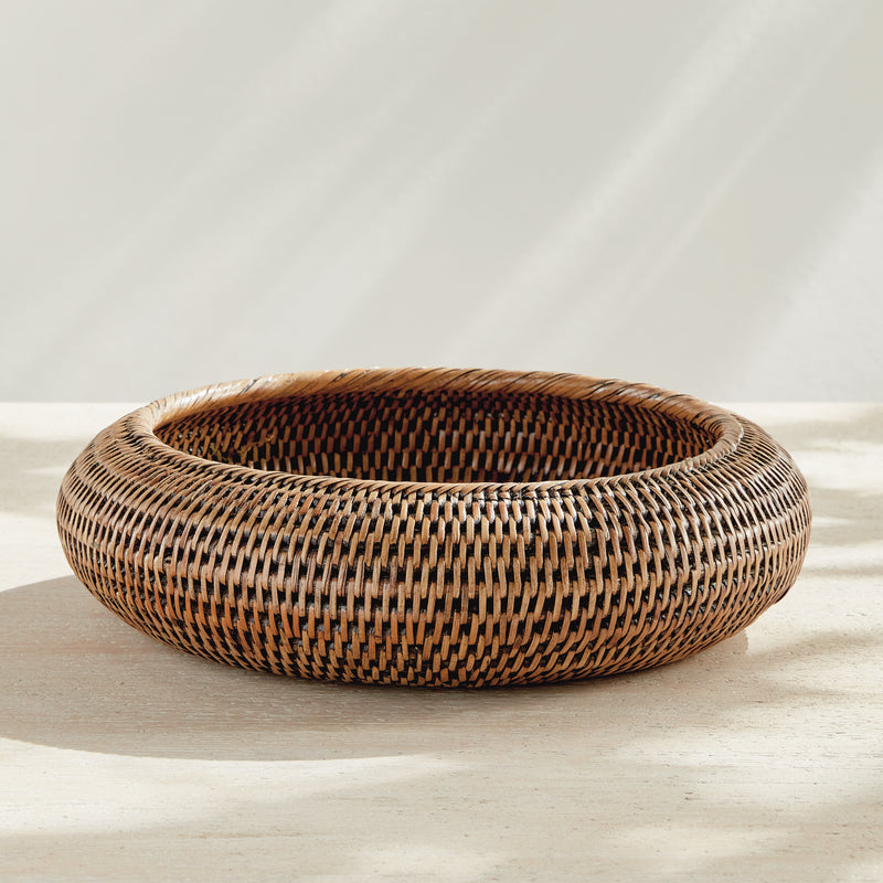 NAPA Home & Garden, BURMA RATTAN SHALLOW DISPLAY BOWLS, SET OF 2,N5TN09BR