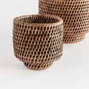 Burma Rattan Cachepots Small, Set Of 2