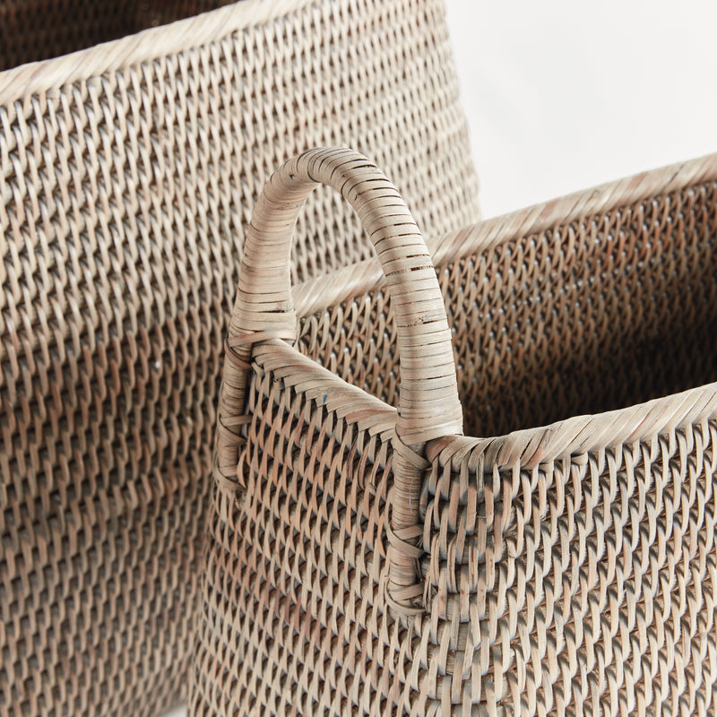 NAPA Home & Garden, BURMA RATTAN NARROW MAGAZINE BASKET, SET OF 2,N5TN233GY