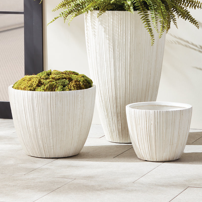 NAPA Home & Garden, FIBRECLAY AVALON TAPERED POTS, SET OF 2,N5UN09