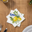 Seaside Retreat Songbird Citrus Cocktail Napkin. Pack of 20
