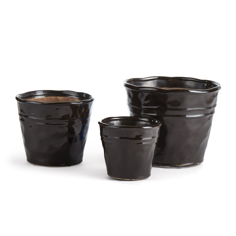 NAPA Home & Garden, CONSERVATORY ORGANIC TAPERED POTS, SET OF 3,NDG422BK