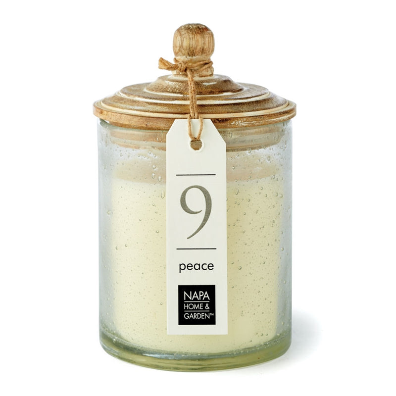 Napa Home Garden, GRAY OAK SOY WAX CANDLE PEACE 9,nf209