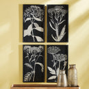NAPA Home & Garden, MONOCHROME QUEEN ANNE'S LACE PRINTS, SET OF 4,NH404