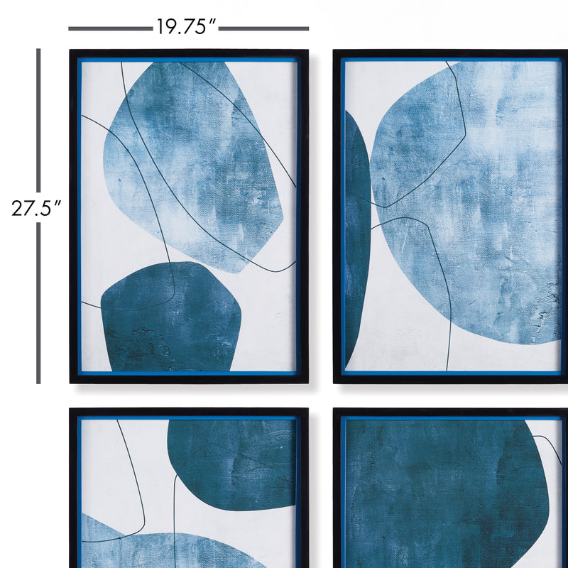 NAPA Home & Garden, ABSTRACT ECLIPTIC PRINTS, SET OF 4,NH415