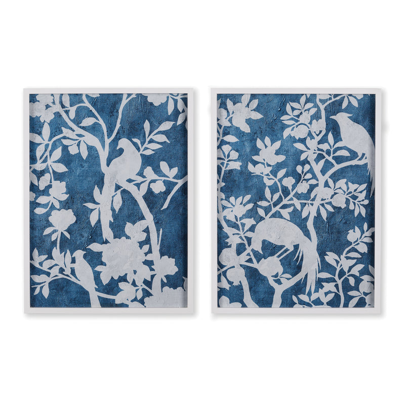 NAPA Home & Garden, AVIARY CYANO PRINTS, SET OF 2,NH417