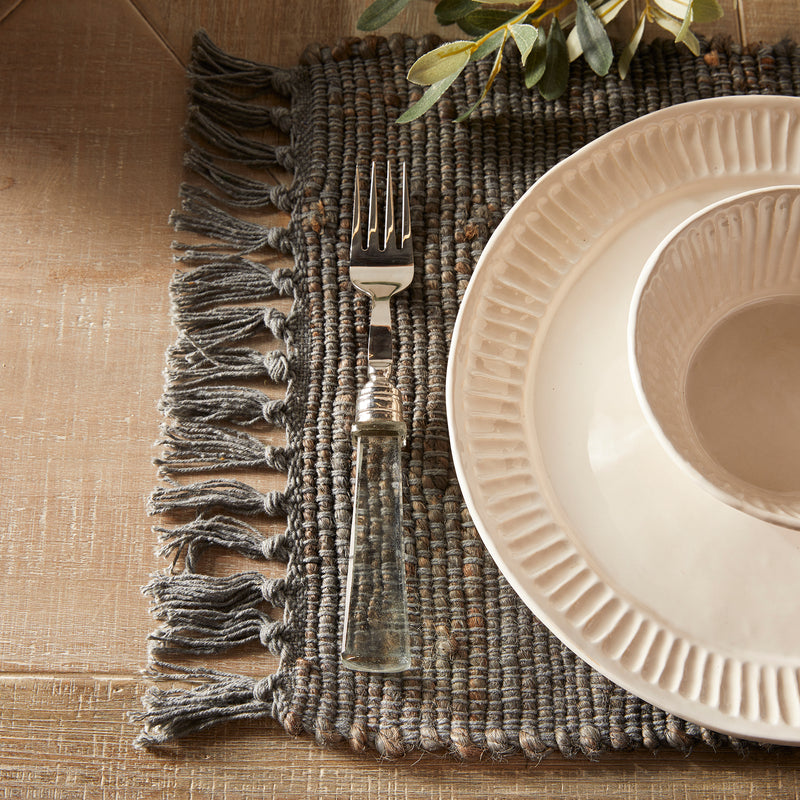 NAPA Home & Garden, RAE WOVEN FRINGE PLACEMAT,NJM245GY