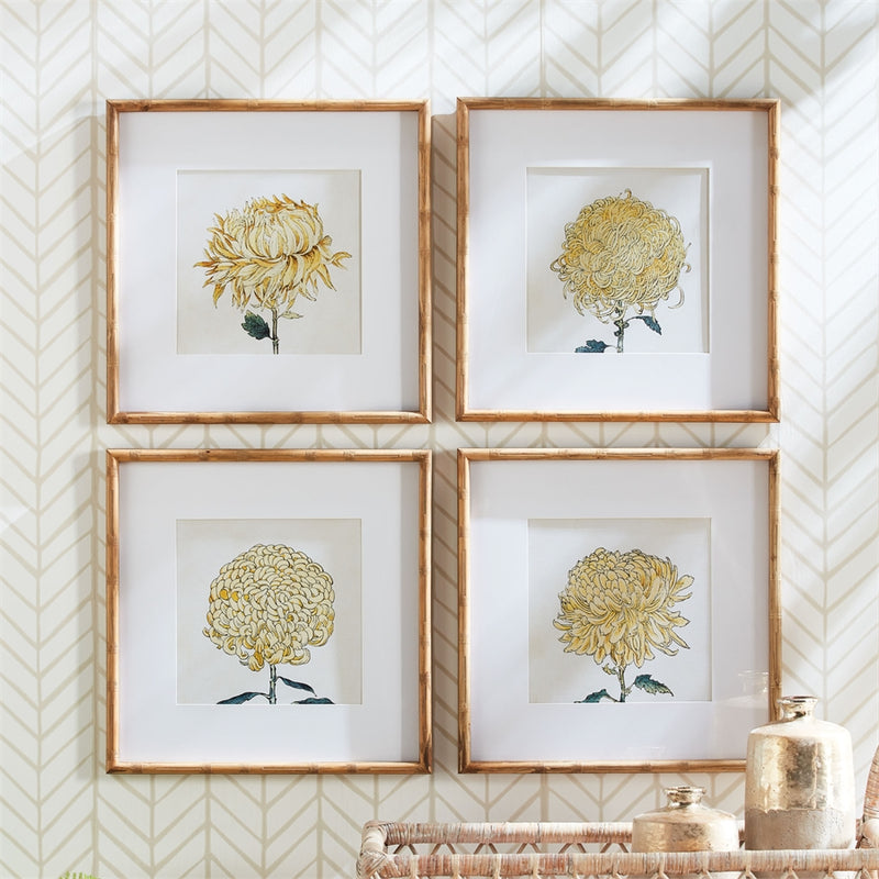 NAPA Home & Garden, CHRYSANTHEMUM PRINTS, SET OF 4,NNH530