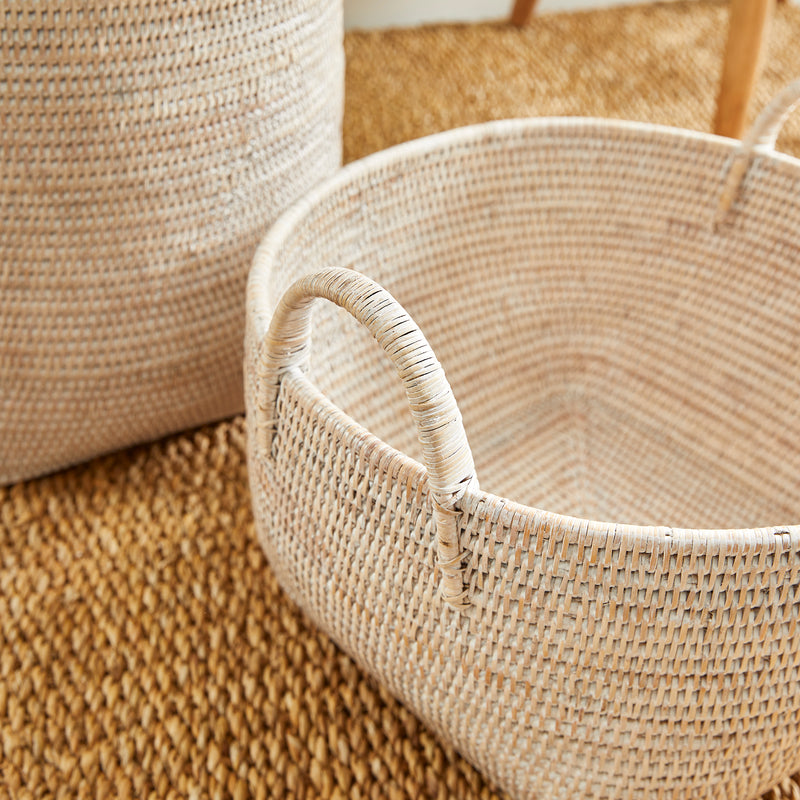 NAPA Home & Garden, BURMA RATTAN ORCHARD BASKETS, SET OF 2,NTN203WH