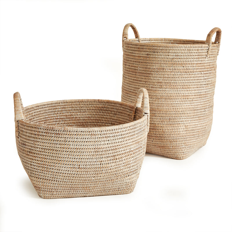 NAPA Home & Garden, BURMA RATTAN ORCHARD BASKETS, SET OF 2,NTN203WH