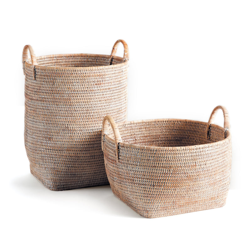 NAPA Home & Garden, BURMA RATTAN ORCHARD BASKETS, SET OF 2,NTN203WH