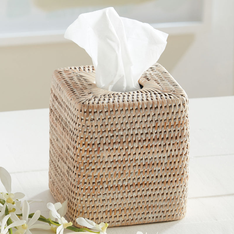 NAPA Home & Garden, BURMA RATTAN BOUTIQUE TISSUE COVER,NTN214WH