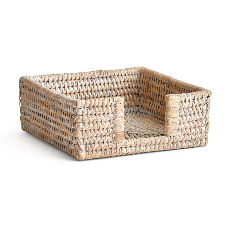 Napa Home Garden, BURMA RATTAN SQ COCKTAIL NAPKN HOLDER,ntn221wh