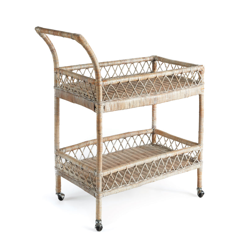 NAPA Home & Garden, BURMA RATTAN BAR CART,NTN250WH