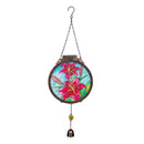 Cottage Garden Outdoor Hanging decor, Double Sided Solar Flower Hanging Decor, 3 Asst