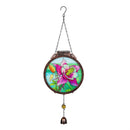 Cottage Garden Outdoor Hanging decor, Double Sided Solar Flower Hanging Decor, 3 Asst