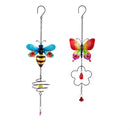 Cottage Garden Outdoor Metal Hanging Decor, 2asst, 18"H