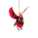 Cottage Garden Outdoor Hanging Decor, Metal Birds with Bounce Hanger, 16.5"
