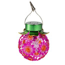Cottage Garden Outdoor Lamp & Lighting Solar Plastic Flower Hanging Lantern, 3 Assorted