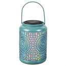 Cottage Garden Outdoor Lamps & Lighting, Metal Flower Solar Lantern, 6.8"H, 2 Asst