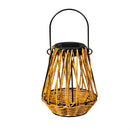 Hillside Pasture Outdoor Lamp & Lighting, Faux Rattan Solar Lantern, 2 Assorted