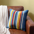 Bright Stripe Indoor/Outdoor Hooked Pillow 18"x18"