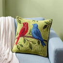 Songbird Branch Indoor/Outdoor Hooked Pillow 18"x18"