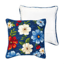 Cottage Bloom Indoor/Outdoor Hooked Pillow 18"x18"