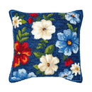 Cottage Bloom Indoor/Outdoor Hooked Pillow 18"x18"