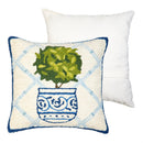 Topiary Indoor/Outdoor Hooked Pillow 18"x18"