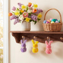 Hop Into Spring Hanging Decor Natural Fiber Bunny, 5"H, Asst of 3