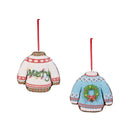 Heartfelt Cheer Ornament Resin Christmas Sweater, 3.5", Asst of 2