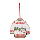 Heartfelt Cheer Ornament Resin Christmas Sweater, 3.5", Asst of 2