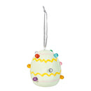 Hop Into Spring Hanging Decor LED Ceramic Egg, Asst of 3