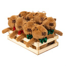 Holly Homestead Ornament Fabric Capybara, 5", Asst of 2, Wood Tray