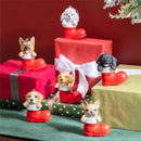 Heartfelt Cheer Pet Ornament Resin Dog in Stocking, Asst of 6, 4"